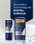 Nivea Derma Control Clinical Men's Deodorant Stick - Long Lasting Sweat Protection, Anti-Perspirant, 1.69 fl oz Nivea Men's Deodorant Stick - 96hr Sweat Protection Nivea Deodorant Stick, Men's Deodorant, Anti-perspirant Deodorant, Long-lasting Sweat Protection, Derma Control Deodorant, Men's Grooming, Personal Care, Hygiene Products, Sweat Protection, Odor Control, Vitamin C, Dermatologically Tested, Gentle Deodorant