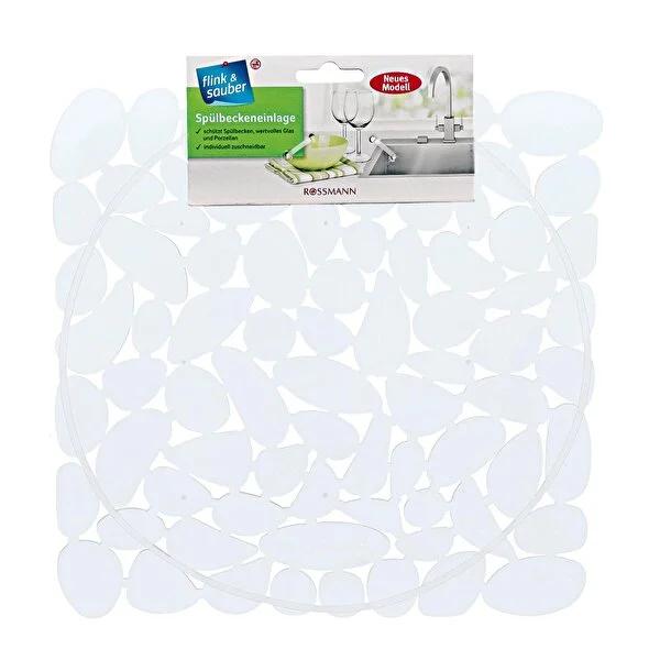 Flink & Sauber Flexible Plastic Sink Mat - Protects Dishes, Customizable, 11.42x11.42 inches Flink & Sauber Sink Mat - Protect Dishes, Customizable sink mat, dish protection, kitchen accessory, flexible plastic sink mat, customizable sink mat, kitchen organization, dish safety, sink accessories, home kitchen, houseware