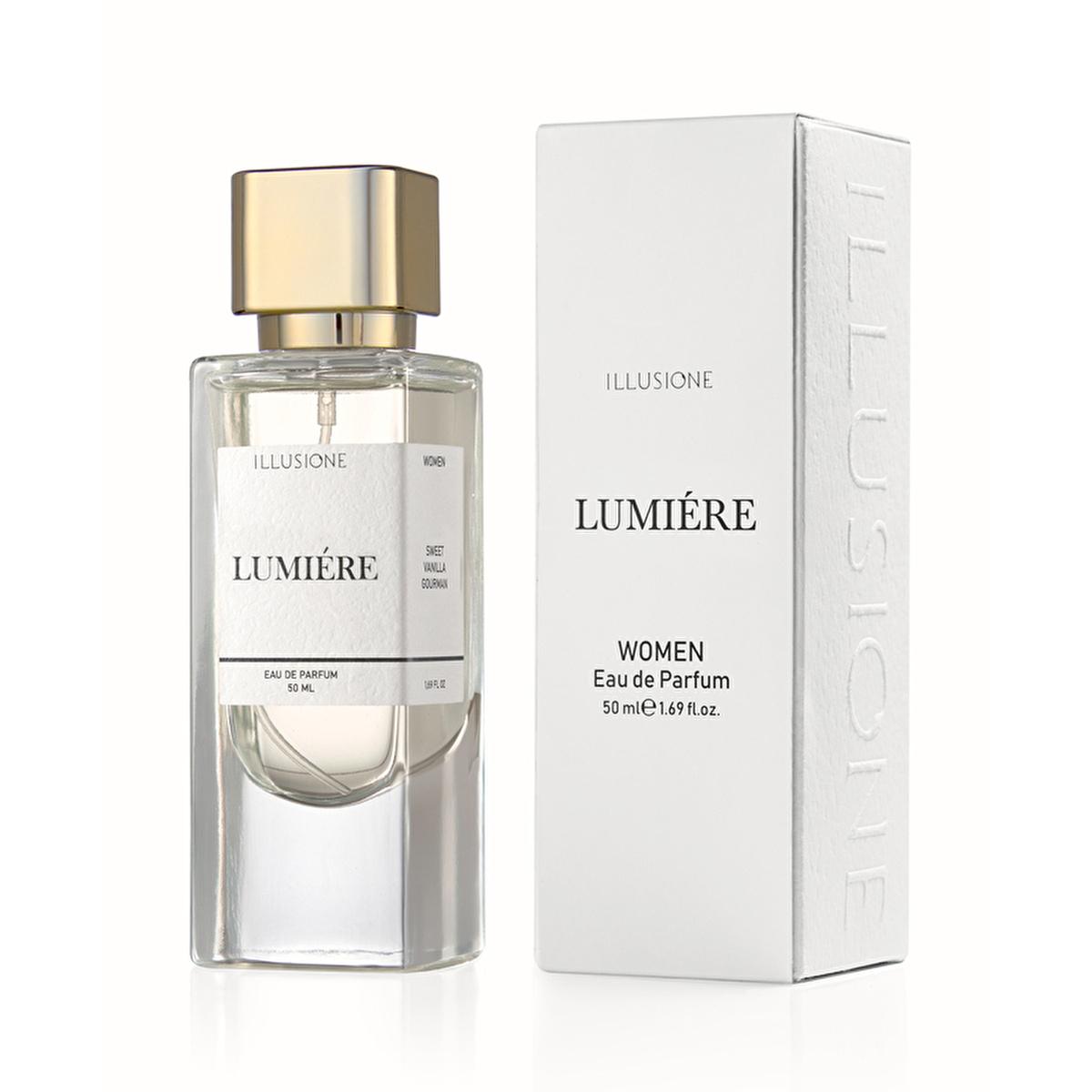 Illusione Lumiere Women's Perfume EDP 50ml - Long Lasting Citrus & Floral Fragrance Illusione Lumiere EDP 50ml - Long Lasting Women's Perfume Women's Perfume, EDP, Lumiere, Kadın Parfüm, 50 ml, Citrus Fragrance, Floral Perfume, Oriental Scent, Long Lasting Fragrance, Luxury Perfume, Elegant Fragrance, Sophisticated Scent