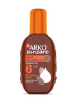 Arko Sun Care SPF6 Bronzing Oil: Radiant, Long-Lasting Tan for Sensitive Skin | Reef Safe Carrot & Cocoa Tanning Arko SPF6 Bronzing Oil: Radiant Tan for Sensitive Skin | Reef Safe sun tanning oil, SPF6 tanning oil, sensitive skin tanning oil, bronzing oil, carrot oil tanning, cocoa butter tanning oil, reef safe tanning oil, ocean safe sunscreen, sun protection for sensitive skin, tanning oil, sensitive skin care, sun care, bronzer, cocoa oil, carrot oil, SPF6, reef safe, ocean safe, tanning, sun protection,