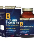 Nutraxin B Vitamin Complex Supplement - 60 Capsules, Gluten-Free, Supports Overall Health Nutraxin B Vitamin Complex - Gluten-Free Supplement B Vitamin Complex, Dietary Supplement, Nutraxin, Gluten-free Supplement, Vitamin B Supplement, Health and Wellness, Dietary Restrictions, Gluten-Free, Lactose-Free, Sugar-Free, Yeast-Free, Natural Supplements, Clean Label, Health Conscious, Nutritional Supplements