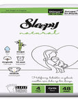 Sleepy Natural Maxi Baby Diapers Size 4, 48 Count - Bamboo, Hypoallergenic, Absorbent, with Wetness Indicator for Dry & Soft Comfort Sleepy Natural Baby Diapers - Maxi Size 4, Absorbent & Soft baby diapers, natural baby diapers, bamboo diapers, maxi size 4 diapers, absorbent baby diapers, baby diaper with wetness indicator, hypoallergenic baby diapers, soft baby diapers, dry baby diapers, diapers, baby, natural, bamboo, maxi size 4, absorbent, wetness indicator, hypoallergenic, soft, dry, baby essentials, n