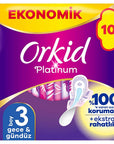 Orkid Platinum Night Size 3 Sanitary Pads 10 Count