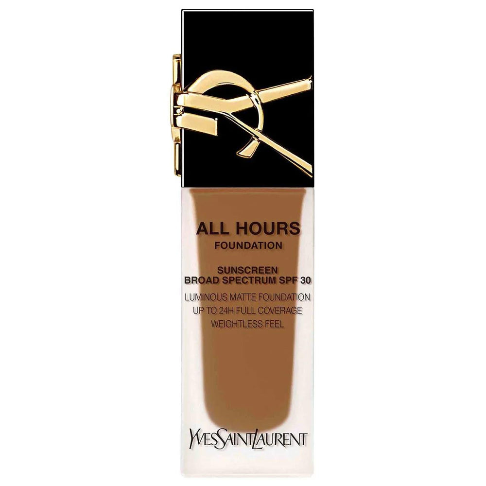 All Hours - Long-Lasting Liquid Foundation with Hyaluronic Acid & SPF 30 - Full Coverage, Matte Finish All Hours Foundation - 24H Longwear, Matte Finish, SPF 30 long-lasting liquid foundation, matte finish foundation, SPF 30 foundation, hyaluronic acid foundation, full coverage foundation, liquid foundation, makeup, cosmetics, skincare benefits, 24H Longwear, transfer proof, waterproof, heat resistant, normal skin, dry skin, combination skin, oily skin, everyday wear, special occasion makeup, beauty product