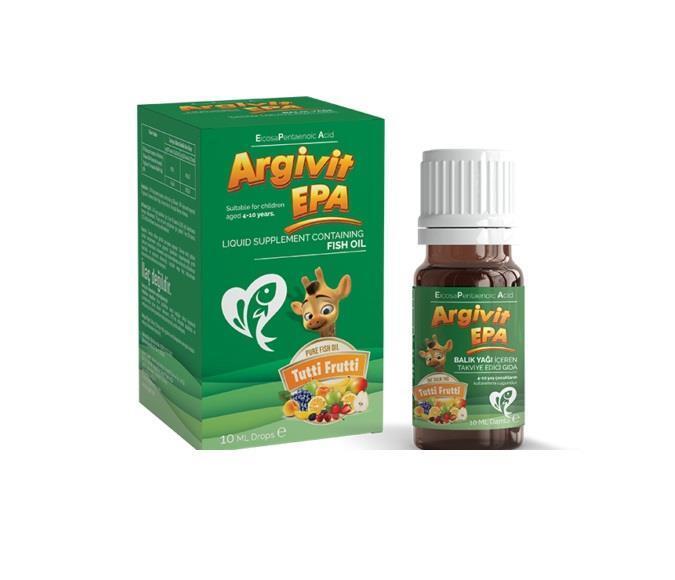 Argivit Omega-3 EPA Drops 10ml - Heart Health Supplement in Liquid Form - Vitamin & Supplement