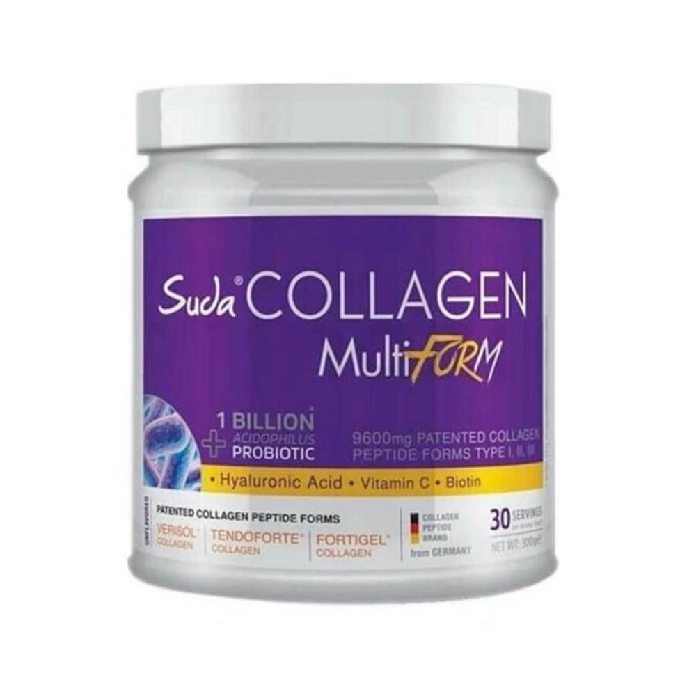 Suda Collagen MultiFORM 300g - Hydrolyzed Collagen Peptides, Probiotics, Hyaluronic Acid, Vitamin C & Biotin for Skin, Hair & Joint Health Suda Collagen MultiFORM 300g - Collagen Supplement for Skin & Joint Health collagen supplement, hydrolyzed collagen peptides, probiotics, hyaluronic acid, Vitamin C, biotin, skin health, joint health, hair and nail support, beauty supplements, wellness products, dietary supplements, skin elasticity, skin hydration, joint mobility, hair growth, nail health