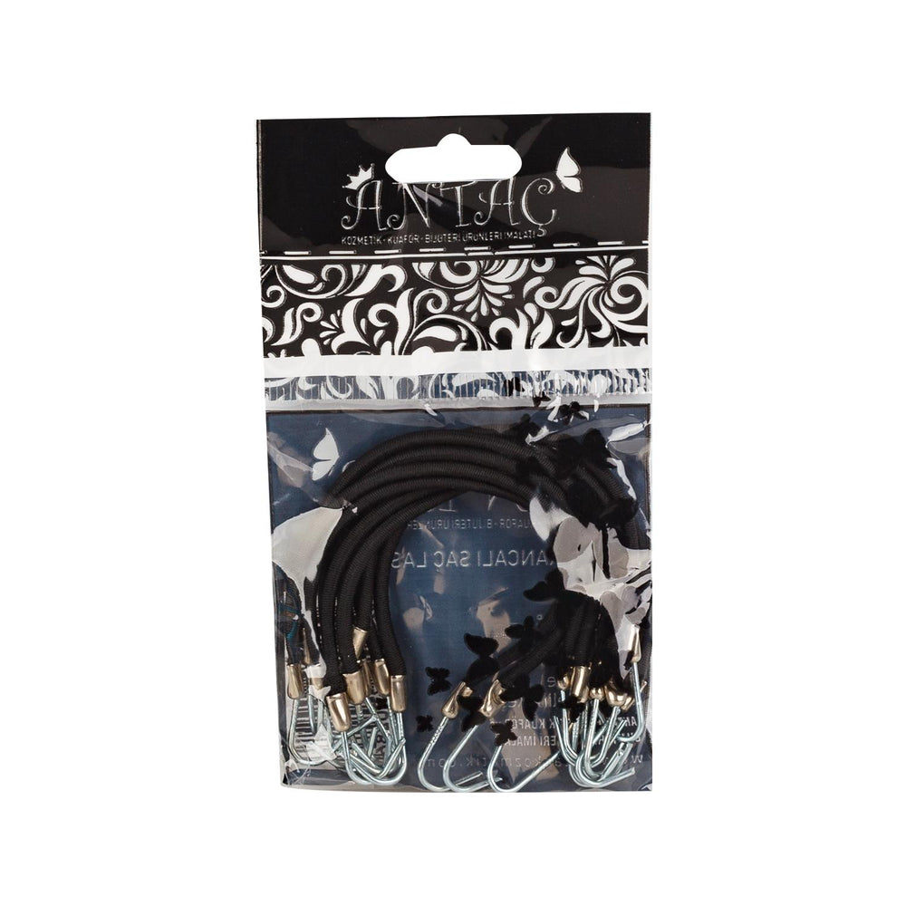 Antaç Black Rubber Hooks 10-Pack - Durable Hanging Solution for Home Organization