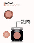 Flormar Mono High-Pigment Pearlescent Eyeshadow 011 Pink Freeze