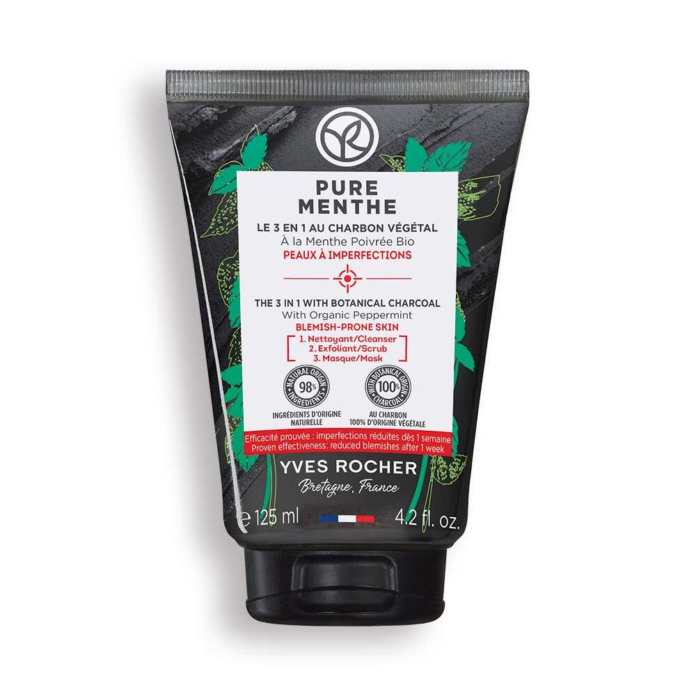Kömür - 3-in-1 Face Wash Gel for Acne-Prone Skin, Natural & Organic Ingredients - Pure Menthe Kömür 3-in-1 Face Wash Gel - Natural & Organic Acne Care acne-prone skin care, natural face wash, multi-functional skincare, charcoal face mask, organic skincare products, face wash gel, skincare routine, natural ingredients, dermatologically tested, Kömür, Pure Menthe