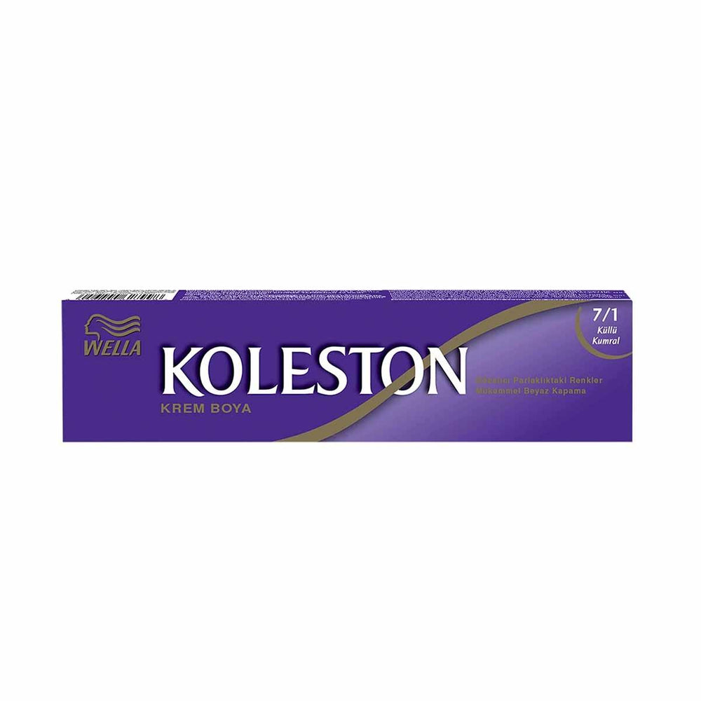 Wella Koleston Hair Dye - Easy Application, Long-Lasting Color, Grey Coverage - 7/1 Küllü Kumral - view 3