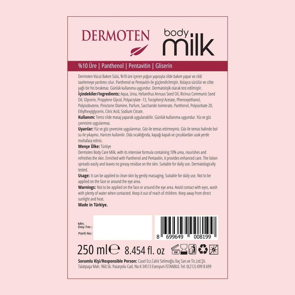 Dermoten 10% Urea Moisturizing Body Lotion 250 ml