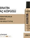 Syoss Keratin Hair Mousse - 48 Hour Strong Hold, Strengthens & Adds Shine - Syoss Keratin Saç Köpüğü 250 ml Syoss Keratin Hair Mousse - 48 Hour Strong Hold Syoss Keratin Hair Mousse, Hair Styling Products, Keratin Hair Care, Strong Hold Hair Mousse, Hair Strengthening Products, Hair Care, Styling Mousse, Keratin, Long Lasting Hold, Hair Nourishment, Syoss, Hair Products