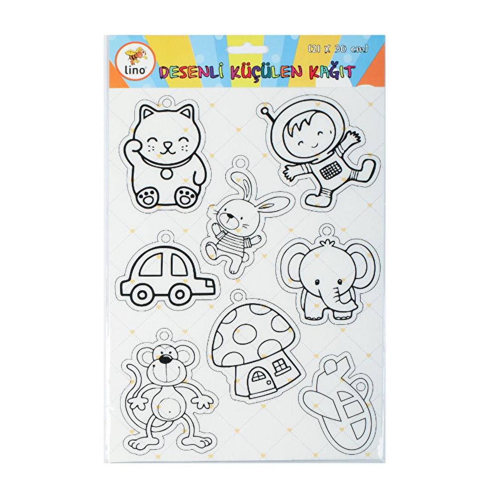 Lino Desenli Shrink Plastic Paper - Create DIY Accessories & Miniature Crafts - 21x30cm Lino Shrink Plastic Paper - DIY Crafts & Jewelry Making shrink plastic, shrink paper, shrink art, DIY accessories, jewelry making supplies, craft supplies, heat shrink plastic, lino shrink plastic, miniature crafts, personalized gifts, craft enthusiasts, DIY accessory creators, creative activities for children, hobbyists, jewelry making, personalized gifts, Lino Texture, matte surface, paint markers, easy to cut, gifts f
