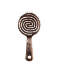 Nascita 3D Flexi Kontrol Hair Brush - Chrome Finish Detangling Brush for Curly Hair - Hair Accessories