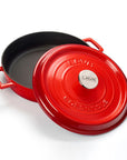 LAVA Cast Iron Cookware - 28cm Enamel Coated Round Cookware for Durable Cooking