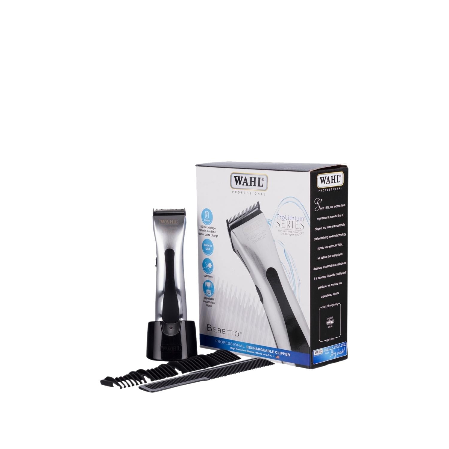 Wahl Prolithium Series Beretto Cordless Hair and Beard Trimmer for Men - Wireless Grooming Tool with Precision Cutting and Long-Lasting Battery Wahl Prolithium Beretto Cordless Trimmer for Men cordless hair trimmer, beard trimmer, Wahl Prolithium Series, wireless grooming tool, men's grooming products, cordless grooming, precision cutting, adjustable trimming settings, long-lasting battery, grooming convenience, travel grooming, professional grooming tools