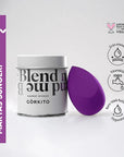 Gorkito Makeup Sponge Purple for Seamless Blending 1 pc