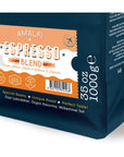 Moliendo Amalfi Espresso Blend: Premium Coffee Beans (1000 gr) - Rich Chocolate, Vanilla & Red Fruit Flavors - Fresh Roasted, Gourmet Coffee Moliendo Amalfi Espresso Blend: Gourmet Coffee Beans espresso blend, coffee beans, bourbon coffee, gourmet coffee, 1000 gr coffee, chocolate vanilla coffee, specialty coffee beans, fresh roasted coffee, best espresso beans, arabica coffee beans, coffee, espresso, bourbon, gourmet, chocolate, vanilla, red fruit, hazelnut, woody, earthy, light acidity, breakfast blend, m