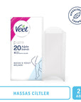 Veet Pure Wax Strips for Sensitive Skin - Hypoallergenic, Easy-Gelwax Technology for Legs & Body Hair Removal - view 8