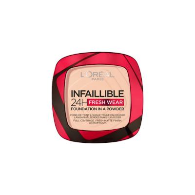Loreal Paris Infaillible 24H Fresh Wear Powder Foundation - Long-Lasting Matte Finish Makeup for All Skin Types Loreal Paris 24H Fresh Wear Powder Foundation - Long-Lasting Matte Finish Loreal Paris Infaillible 24H Fresh Wear Pudra Fondöten, long-lasting powder foundation, matte finish foundation, lightweight foundation, sweat-resistant makeup, makeup for all skin types, 24-hour wear, natural-looking coverage, oil control, shine control, cosmetic, beauty product, face makeup, daily makeup, long-lasting make