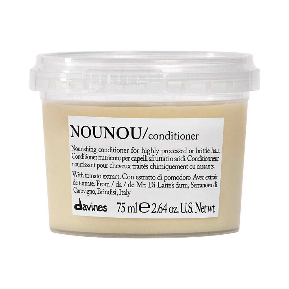 Davines NOUNOU Mini Repair Hair Conditioner: Hydrate, Detangle & Restore Damaged Hair - Sulfate-Free, Color Safe Formula with Tomato Extract Davines NOUNOU: Repair Damaged Hair with Sulfate-Free Conditioner hair conditioner, damaged hair repair, sulfate-free conditioner, nourishing conditioner, detangling conditioner, color safe conditioner, dry hair treatment, split end repair, hair breakage treatment, tomato extract conditioner, hair care, hair treatment, damaged hair, dry hair, split ends, breakage, sulf