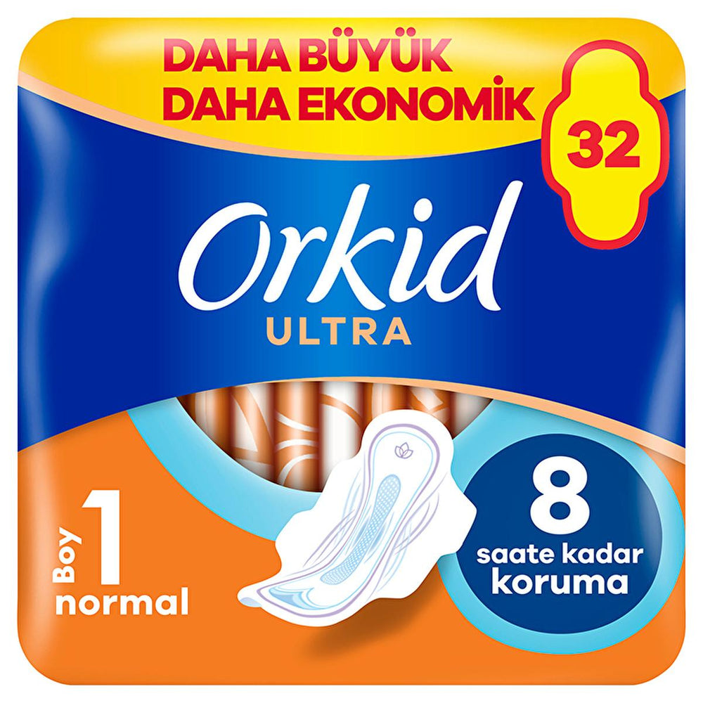 Orkid Ultra Normal Hygiene Pads for Girls - 32 Count, Comfortable and Discreet Menstrual Protection - Hygiene Products