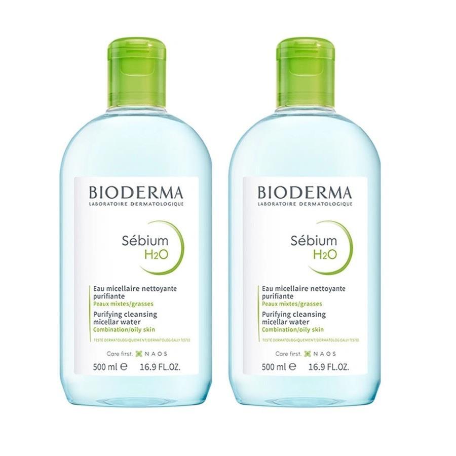 Bioderma Sebium H2O Micellar Water Makeup Remover for Oily Skin, Gentle Cleansing, pH Balanced - 500ml Double Pack Bioderma Sebium H2O Micellar Water for Oily Skin - Gentle Makeup Remover Bioderma Sebium H2O, Micellar water, Makeup remover for oily skin, Gentle cleansing water, Skin pH balanced cleanser, Makeup removal, Oily skin care, Sensitive skin care, Cosmetic skincare, Facial cleanser, Skincare routine, Makeup remover, Cleansing water, pH balanced skincare, Sebium H2O, Bioderma skincare