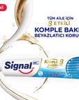 Signal Komple Bakım 8 Etki Diş Macunu Beyazlatıcı Koruma - Family Toothpaste with 8 Oral Care Benefits Signal Komple Bakım 8 Etki Diş Macunu - Family Toothpaste Signal Komple Bakım 8 Etki Diş Macunu, Family toothpaste, Whitening toothpaste, Triclosan-free toothpaste, Oral care with Zinc Citrate, Comprehensive oral care, Family oral hygiene, Healthy gums, Tartar prevention, Clinically proven toothpaste, Oral care for all ages