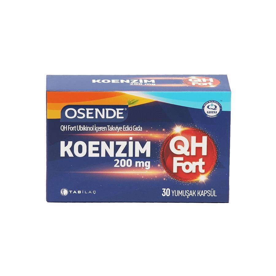 Osende Koenzim QH Fort 200mg Ubikinol Dietary Supplement for Heart Health & Energy - 30 Soft Capsules Osende Koenzim QH Fort 200mg Ubikinol Supplement Coenzyme Q10 supplement, Ubikinol, Antioxidant supplement, Heart health support, Energy production supplement, Dietary Supplement, Health and Wellness, Nutrition, Supplements, Heart Health, Energy Boost