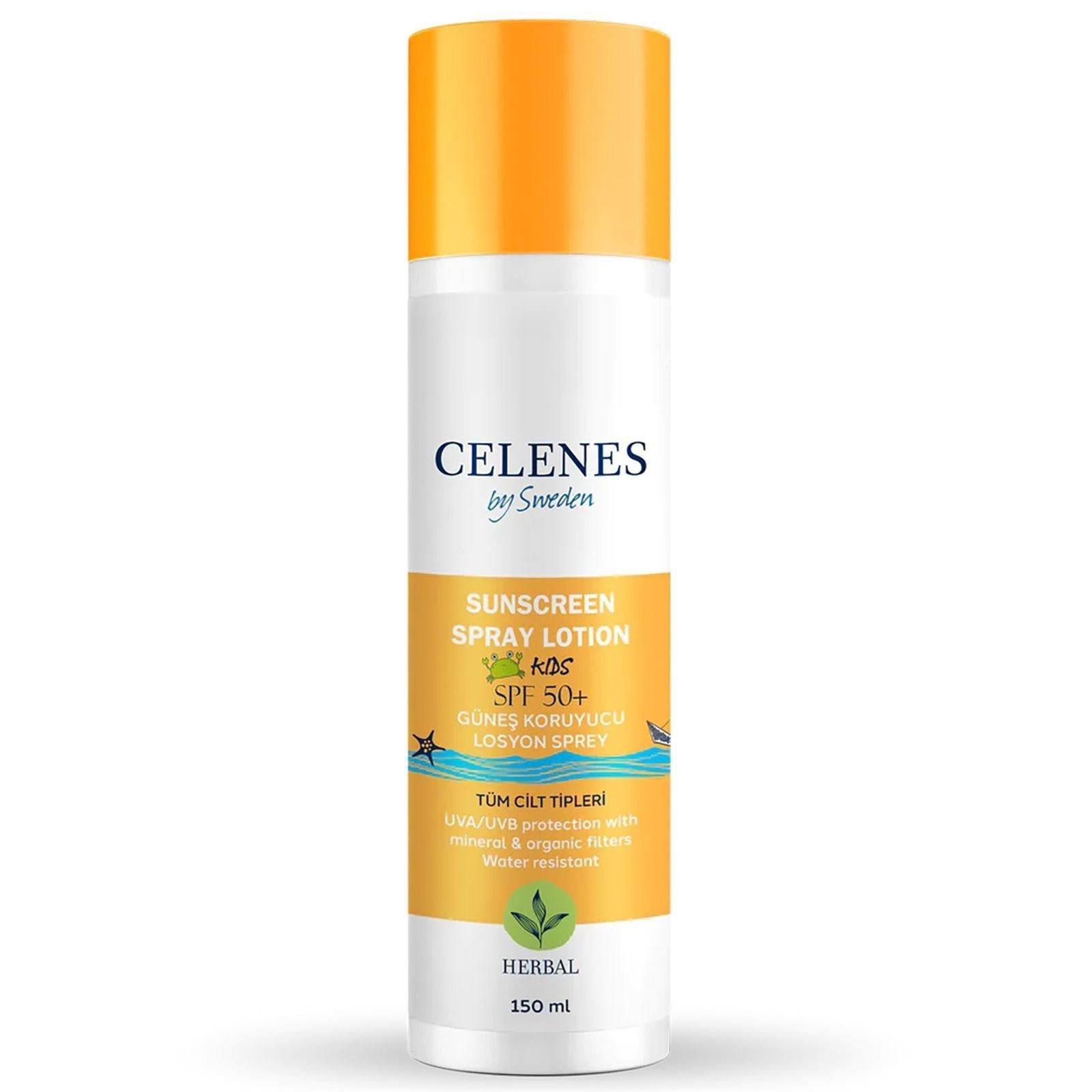 Celenes By Sweden Kids Sunscreen Spray SPF 50+ - Waterproof, Paraben-Free, 5.07 fl oz Celenes Kids Sunscreen Spray SPF 50+ - Safe & Effective Sun Protection Kids sunscreen spray, SPF 50+ sun protection, Organic sun care for children, Water-resistant sunscreen, Paraben-free sun lotion, Children's sun protection, Safe sunscreen for kids, Outdoor protection for families, Mineral sunscreen, UVA/UVB protection, Sensitive skin sunscreen, Family sunscreen, Beach essentials, Outdoor sports protection