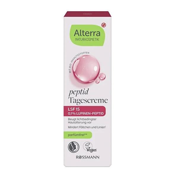 Alterra Pro Vegan Day Cream with Peptit, SPF15 - Natural Skincare for Anti-Aging & Elasticity Alterra Pro Vegan Day Cream - SPF15 & Peptit for Anti-Aging Vegan Day Cream, Peptit Day Cream, Natural Skincare, SPF15 Day Cream, Natrue Certified Cosmetics, Anti-Aging Skincare, Elasticity Improvement, Environmentally Friendly Packaging, Natural Ingredients, Vegan Skincare Products, Day Cream with SPF, Peptit Skincare, FSC Certified Packaging