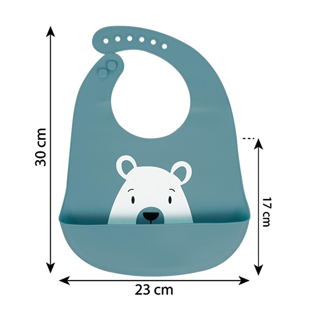 Sevi Bebe Silicone Baby Bib - Waterproof, Adjustable, and Easy to Clean for Mess-Free Mealtime - image 5