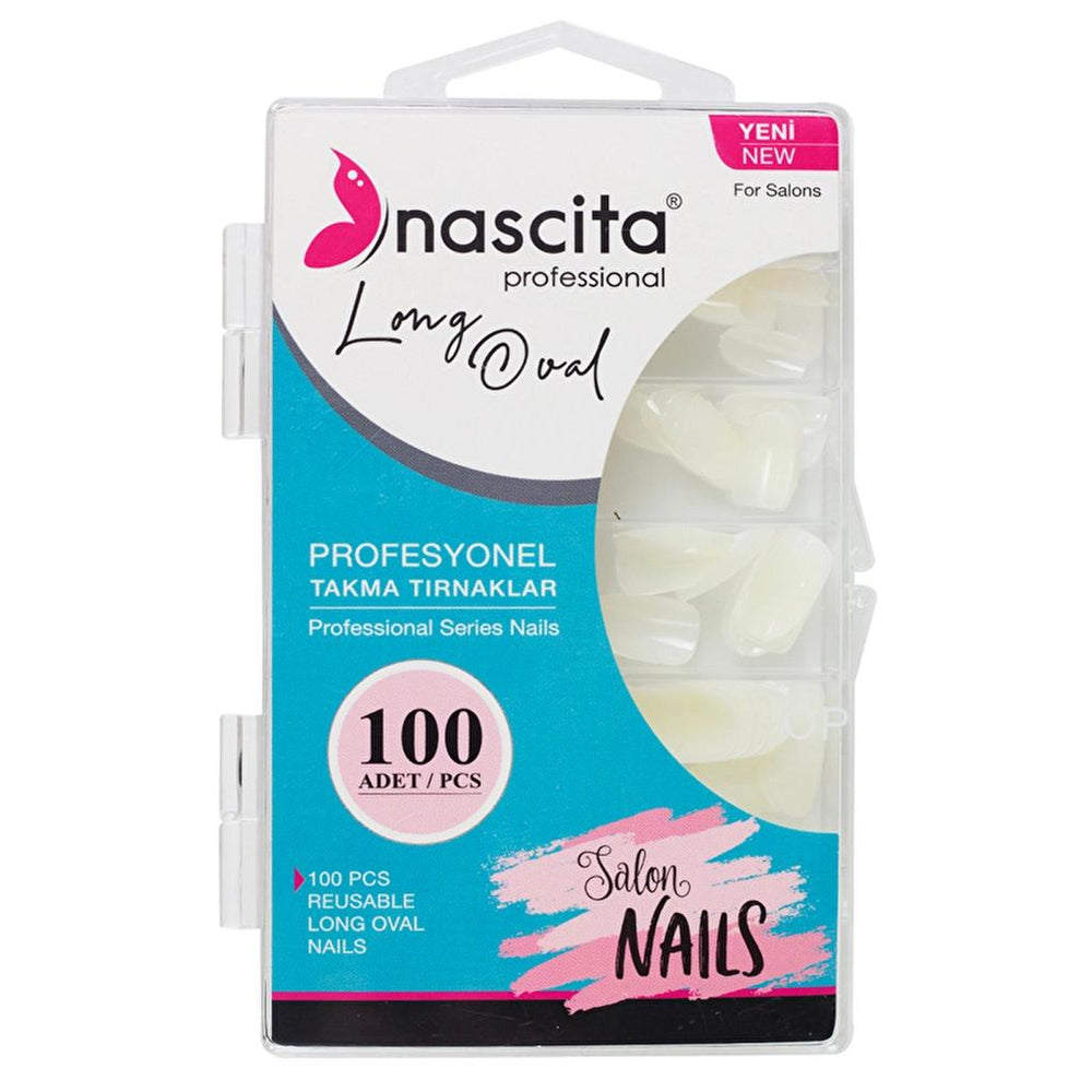 Nascita Long Oval False Nails Set 100 Pieces