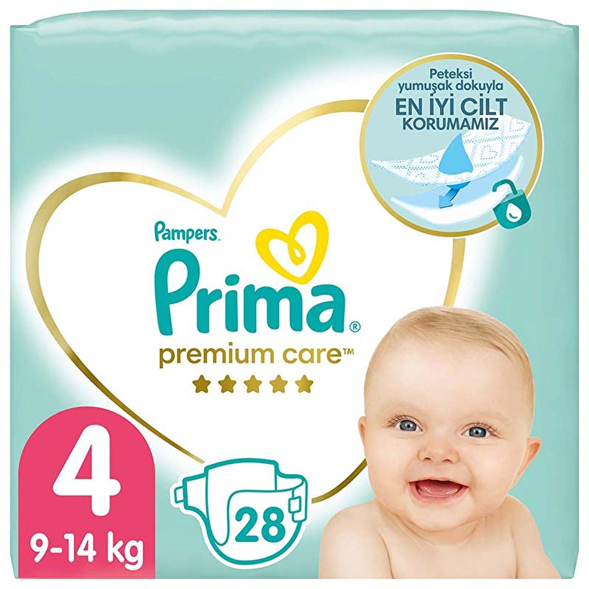 Prima Premium Care Baby Diapers, Size 4, 28 Count - Soft, Leakproof, and Dermatologically Tested Diapers for Sensitive Skin Prima Premium Care Diapers - Soft & Leakproof for Sensitive Skin Baby Diapers, Premium Baby Diapers, Dermatologically Tested Diapers, Leakproof Diapers, Soft Diapers for Sensitive Skin, Prima, Size 4, 28 Count, Baby Care, Diapering Essentials