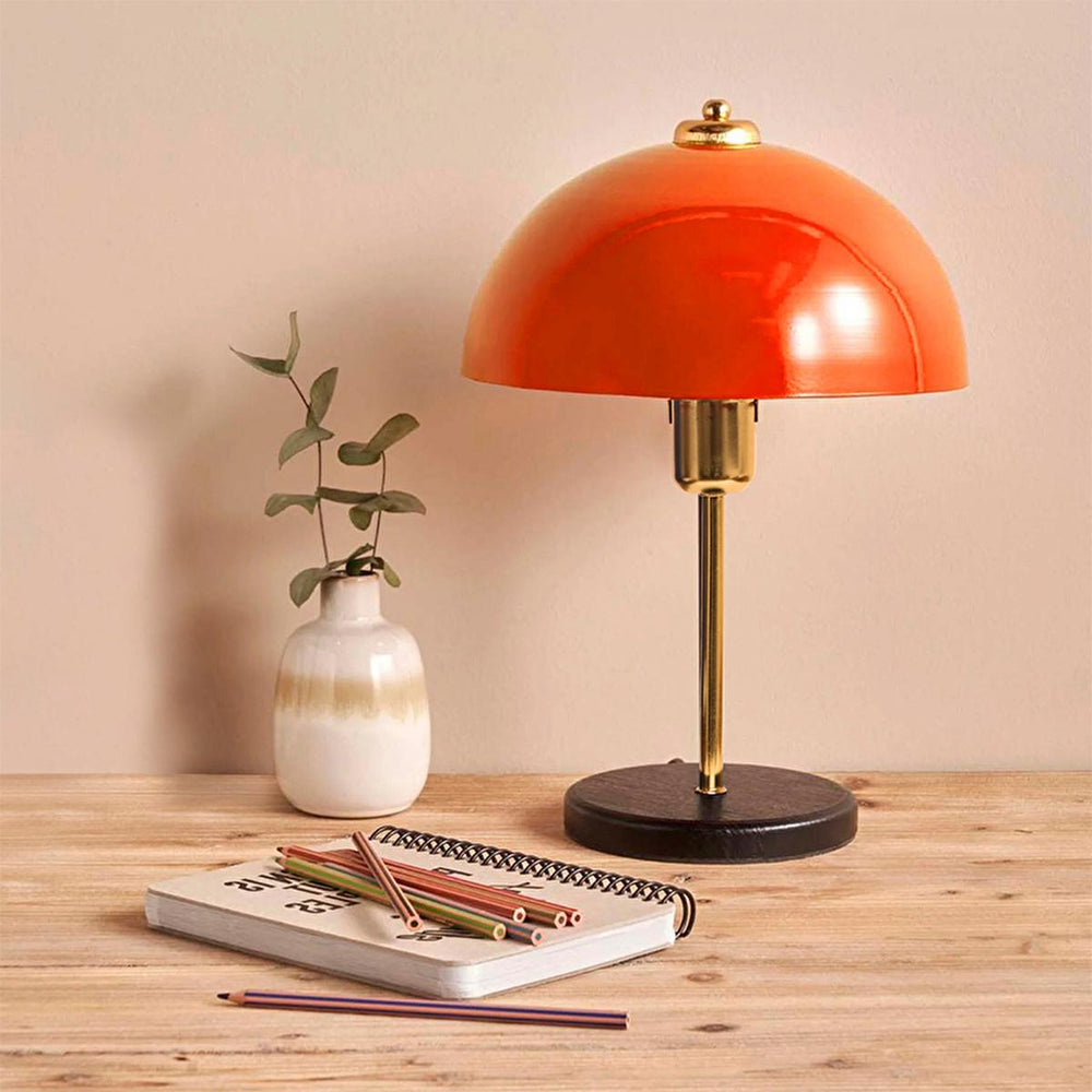 Homing Swiss Turuncu Gold Table Lamp, Metal & MDF, E27 Socket, Energy-Efficient LED Lighting