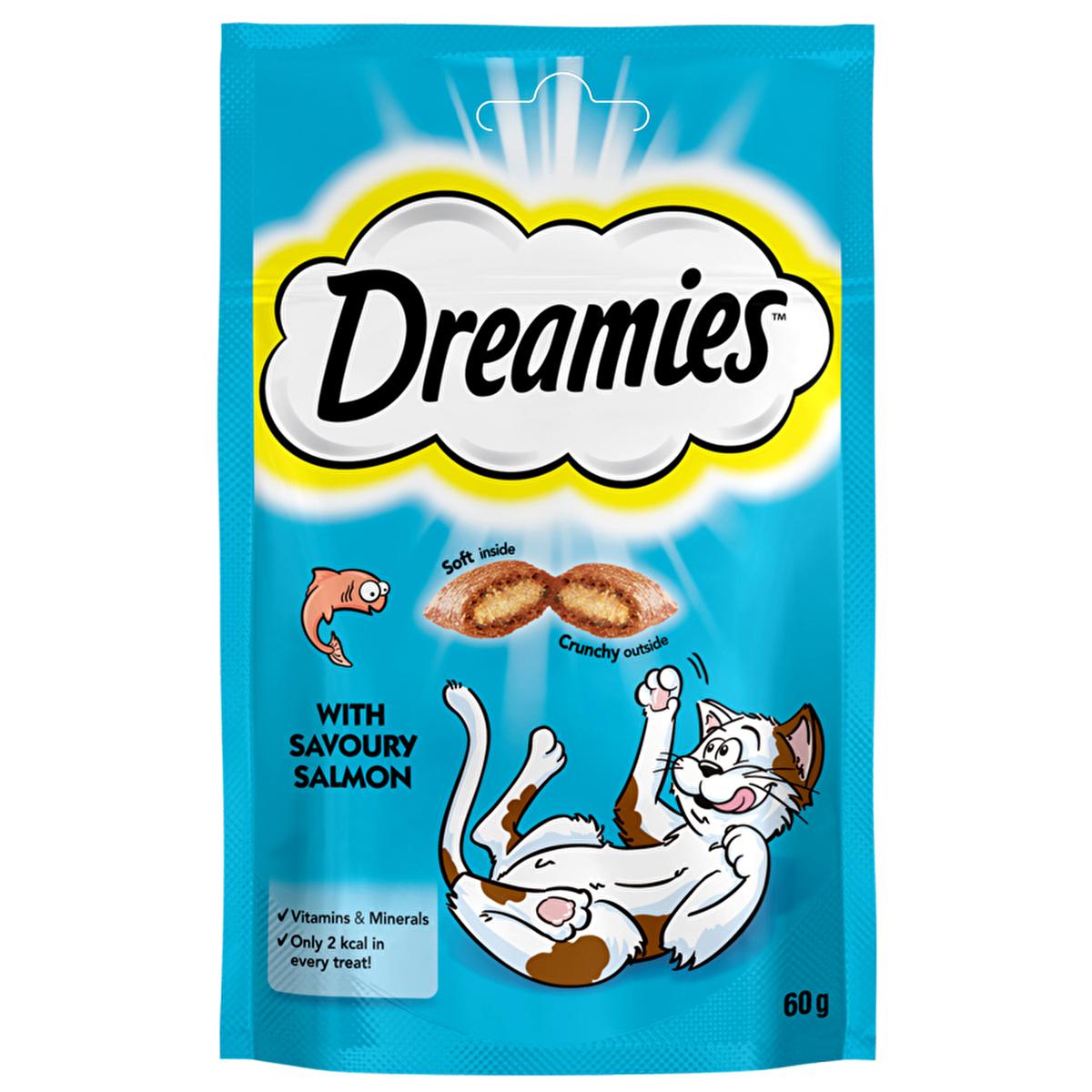 Dreamies Healthy Cat Treats - Low Calorie, Crunchy Outside, Soft Inside - 60g Dreamies Low Calorie Cat Treats - Healthy & Tasty cat treats, healthy cat rewards, low calorie cat treats, natural cat food, grain free cat treats, crunchy cat treats, soft inside cat treats, cat snack, feline treats, nutritious cat rewards, guilt-free cat treats