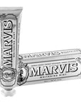 Marvis Whitening Toothpaste with Cold Mint Flavor - 2.87 fl oz Marvis Whitening Toothpaste - Cold Mint Flavor whitening toothpaste, cold mint toothpaste, adult oral care, sodium fluoride toothpaste, Marvis toothpaste, oral hygiene products, teeth whitening, refreshing oral care, daily oral care, oral care routine, healthy smile, brighter smile