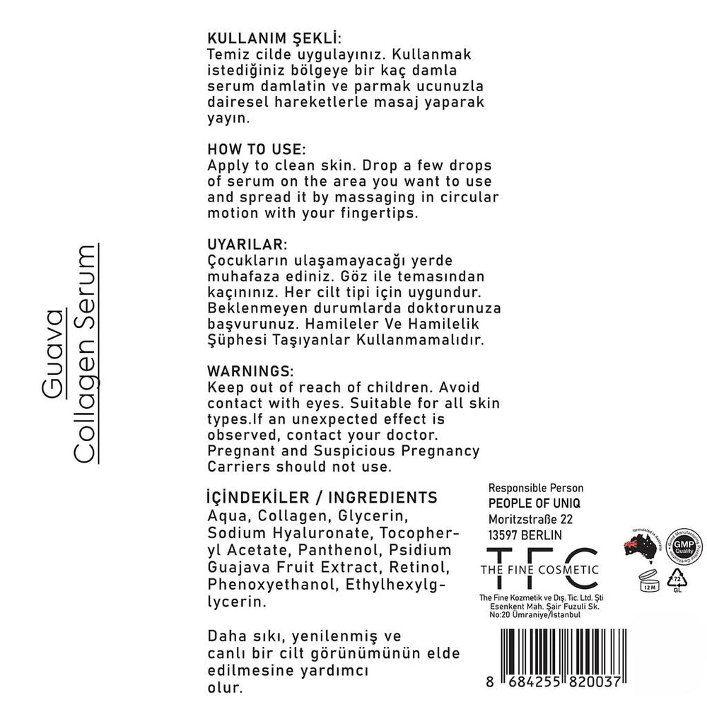 The Fine Organics Guava Collagen & Retinol Face Serum 30 ml