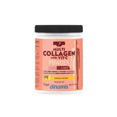 Dinamis Multi Collagen Supplement Powder with Vitamin C - Hydrolyzed Collagen for Skin, Hair, and Joint Health - Pineapple Flavor Dinamis Collagen Supplement Powder - Boost Skin & Joint Health collagen supplement, Vitamin C powder, hydrolyzed collagen, pineapple flavored collagen, joint health supplement, skin health, hair health, nail health, wellness, fitness, anti-aging