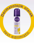 Sesu 8-Minute Hair Removal Cream Spray for All Skin Types - Quick, Easy, Dermatologically Tested Sesu Hair Removal Cream Spray - Quick & Easy Hair Removal hair removal cream spray, depilatory cream for all skin types, quick hair removal, sensitive skin hair removal, dermatologically tested hair removal products, Sesu, hair removal for women, easy hair removal, smooth skin, Panthenol, Vitamin E, AromaGuard technology, cosmetic, personal care, beauty products