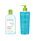 Bioderma Sebium Skincare Set for Oily Skin - Gentle Cleansing & Non-Comedogenic - Sebium H2O & Foaming Gel - Cleanser