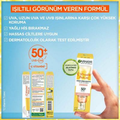 Garnier Vitamin C Brightening Daily Sunscreen SPF50+ - Radiant & Protected Skin, Dark Spot Reduction, Vegan & Sensitive Skin Friendly, 1.35 fl oz Garnier Vitamin C SPF50+ Sunscreen: Brighten & Protect! Vitamin C sunscreen, SPF50+ facial cream, Brightening sunscreen, Sunscreen for sensitive skin, Vegan sunscreen, Daily sun protection, Dark spot reduction sunscreen, Garnier sunscreen, Luminous sunscreen, Radiant skin sunscreen, Facial Sunscreen, Sun Protection, Skincare, Beauty, Vegan, Sensitive Skin, UVA Pro