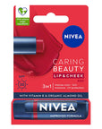 NIVEA Tinted Lip Care Balm with SPF30 UV Protection - Moisturizing, Natural Ingredients, 3-in-1 Formula NIVEA Tinted Lip Balm SPF30 - Moisturizing & Natural Tinted Lip Balm, Lip Care with SPF, Natural Lip Care, Multifunctional Lip Product, NIVEA Lip Care, Moisturizing Lip Balm, SPF30, E Vitamin, Shea Butter, Organic Almond Oil, Mineral Oil-Free, Dermatologically Approved, Lip Care Routine, Natural Ingredients, Lip Moisturization