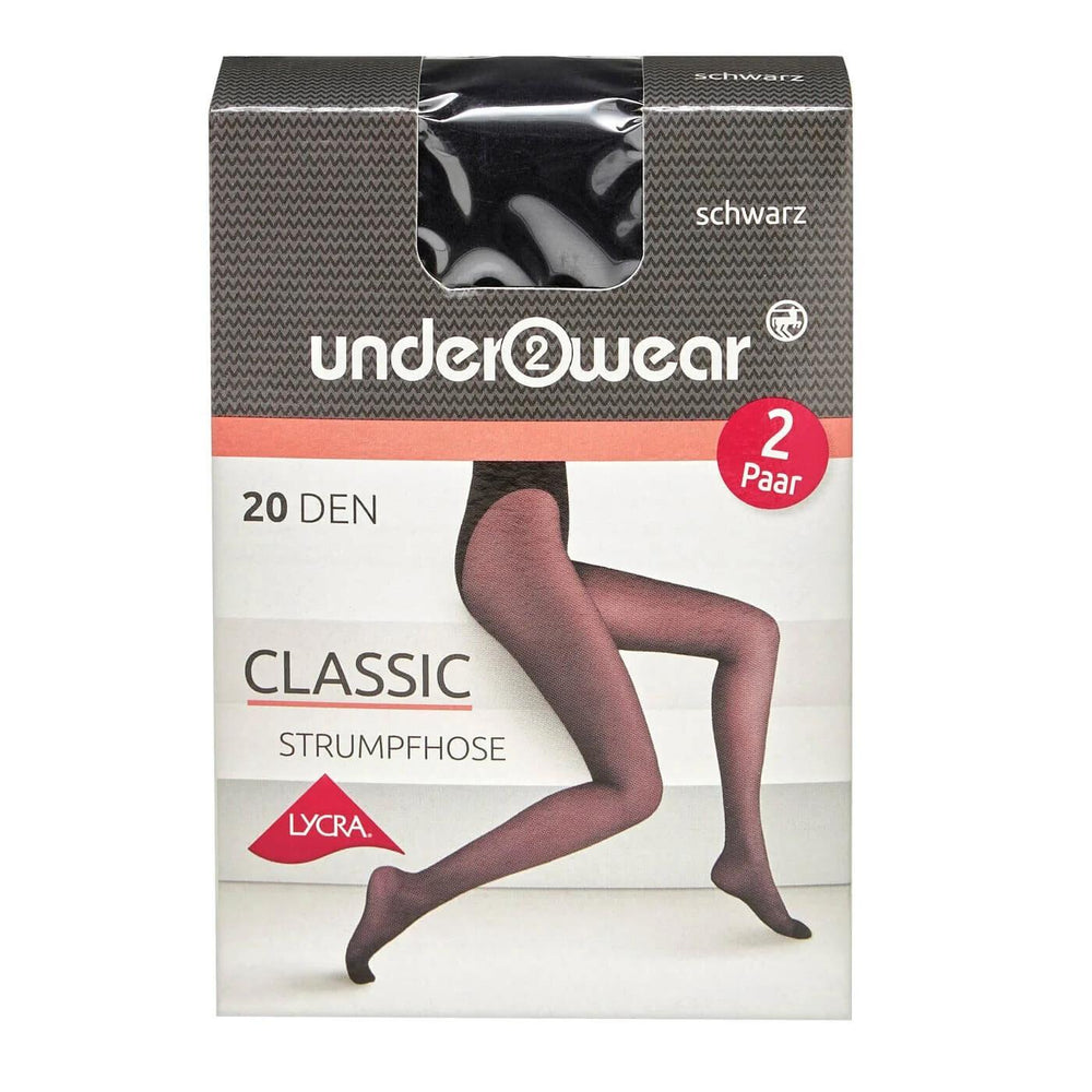 Underwear 20 Denier Lycra Sheer Tights in Black