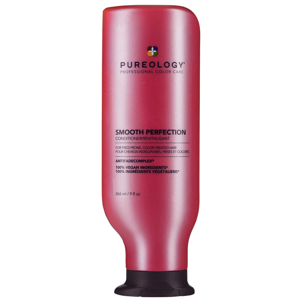 Smooth Perfection Conditioner for Color-Treated Hair - Vegan, Cruelty-Free Frizz Control & Color Protection Smooth Perfection Conditioner - Vegan Frizz Control & Color Protection hair conditioner, color-treated hair, frizz control, vegan hair care, cruelty-free hair products, smooth hair, manageable hair, color protection, Antifade Complex, eco-friendly hair care, sustainable beauty, ethical beauty products, liquid conditioner, camellia, shea butter, sunflower seed, vitamin E, sulfate-free, paraben-free, cr