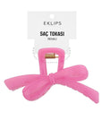 Eklips Pink Ribbon Bow Claw Clip for Secure All-Day Hold