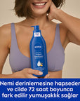 Nivea Body Moisturizer - 72 Hour Hydration for Dry Skin, Rich in E Vitamin and Almond Oil - Face Cream