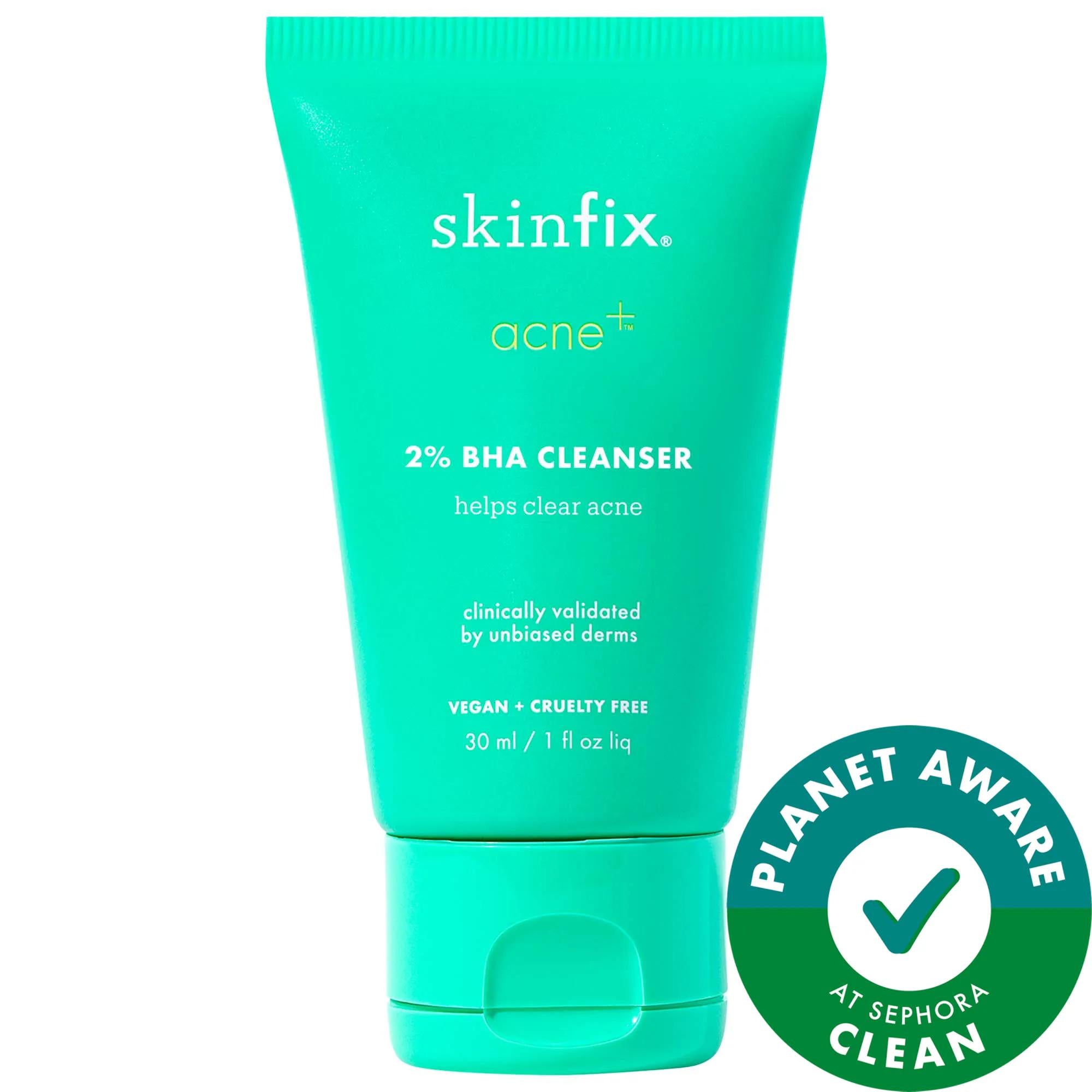 Acne+ 2% BHA + Azelaic Acid + Niacinamide + AHA Cleanser - Powerful Acne Treatment Face Wash for Oily Skin, Vegan & Cruelty-Free Acne+ Cleanser: Powerful Acne Treatment Face Wash acne treatment cleanser, salicylic acid face wash, niacinamide skincare product, azelaic acid acne treatment, vegan acne cleanser, cruelty-free skincare, recyclable packaging skincare, acne and blemishes solution, oily skin care, combination skin cleanser, normal skin face wash, skincare for sensitive skin, fungal acne treatment, e