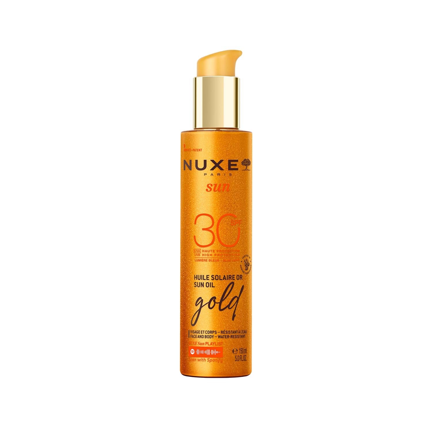 Nuxe Sun: SPF 30 Golden Shimmer Oil - Face & Body Sunscreen for Glowing, Protected Skin (150ml) Nuxe Sun SPF 30 Oil: Golden Shimmer Sunscreen for Radiant Skin Nuxe Sun Oil, SPF 30 sunscreen, Golden shimmer oil, Face and body sunscreen, Sun protection oil, Tanning oil SPF 30, Shimmer sunscreen, Glowing skin sunscreen, sun protection, shimmer oil, tanning, face sunscreen, body sunscreen, golden glow, summer skin, radiant skin, hydrated skin, sun care, beauty, cosmetics, SPF, face oil, body oil, beach, pool, v