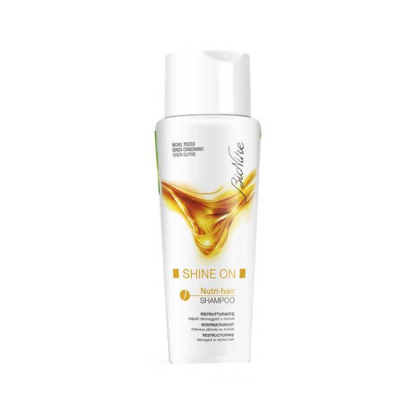 BioNike: Defence Hair Shine On Nutri-Repair Shampoo: Restore Shine, Volume & Protect Color-Treated, Damaged, Dry Hair with Coconut & Olive Oil (6.76 fl oz) BioNike Hair Repair Shampoo: Shine, Volume & Color Protection hair repair shampoo, shampoo for damaged hair, color treated hair shampoo, shine enhancing shampoo, BioNike shampoo, hair volume shampoo, hair nourishing shampoo, sulfate free shampoo, shampoo for dry hair, hair strengthening shampoo, damaged hair, dry hair, color-treated hair, hair shine, hai